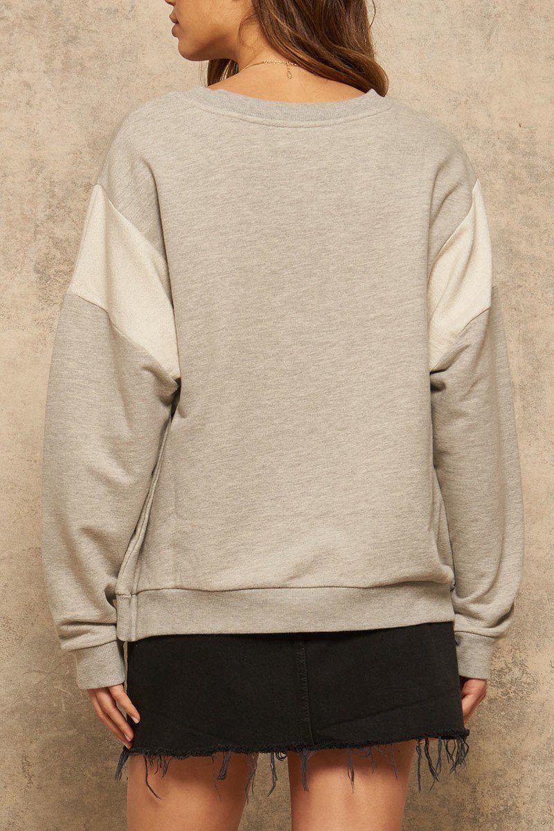 A French Terry Knit Graphic Sweatshirt — Style 1