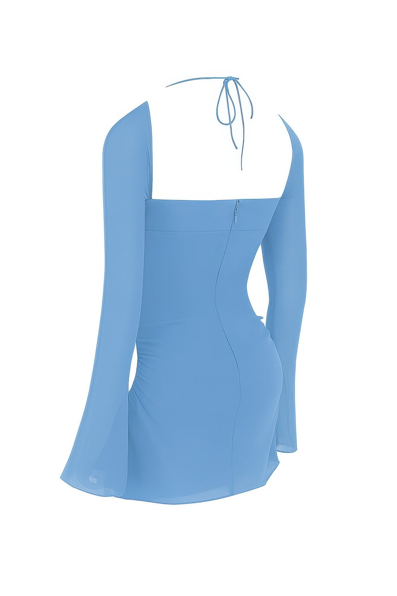 Peek Hole Mini Dress — Blue