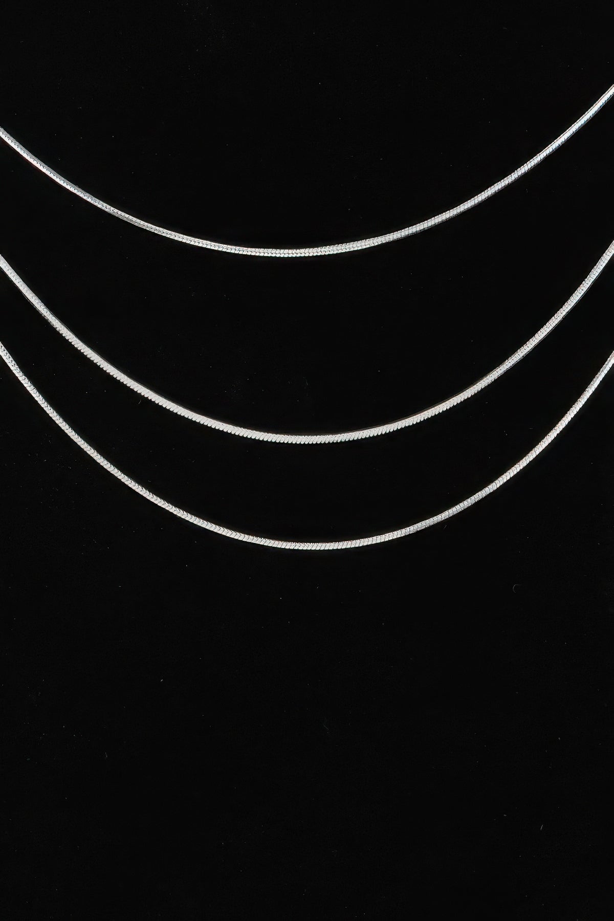 Triple Sleek Chain Necklace