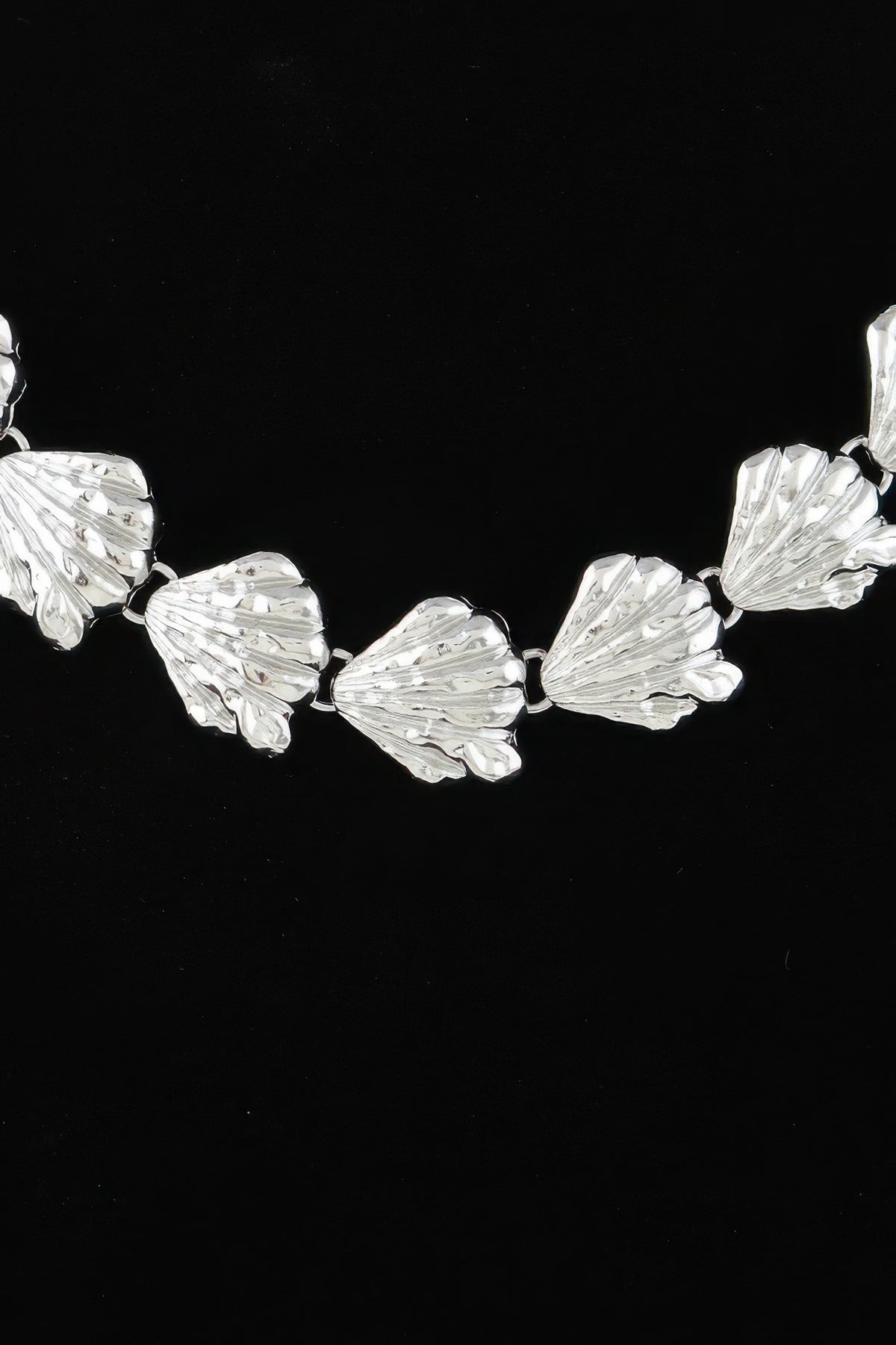 Hammered Sea Shell Charm Necklace