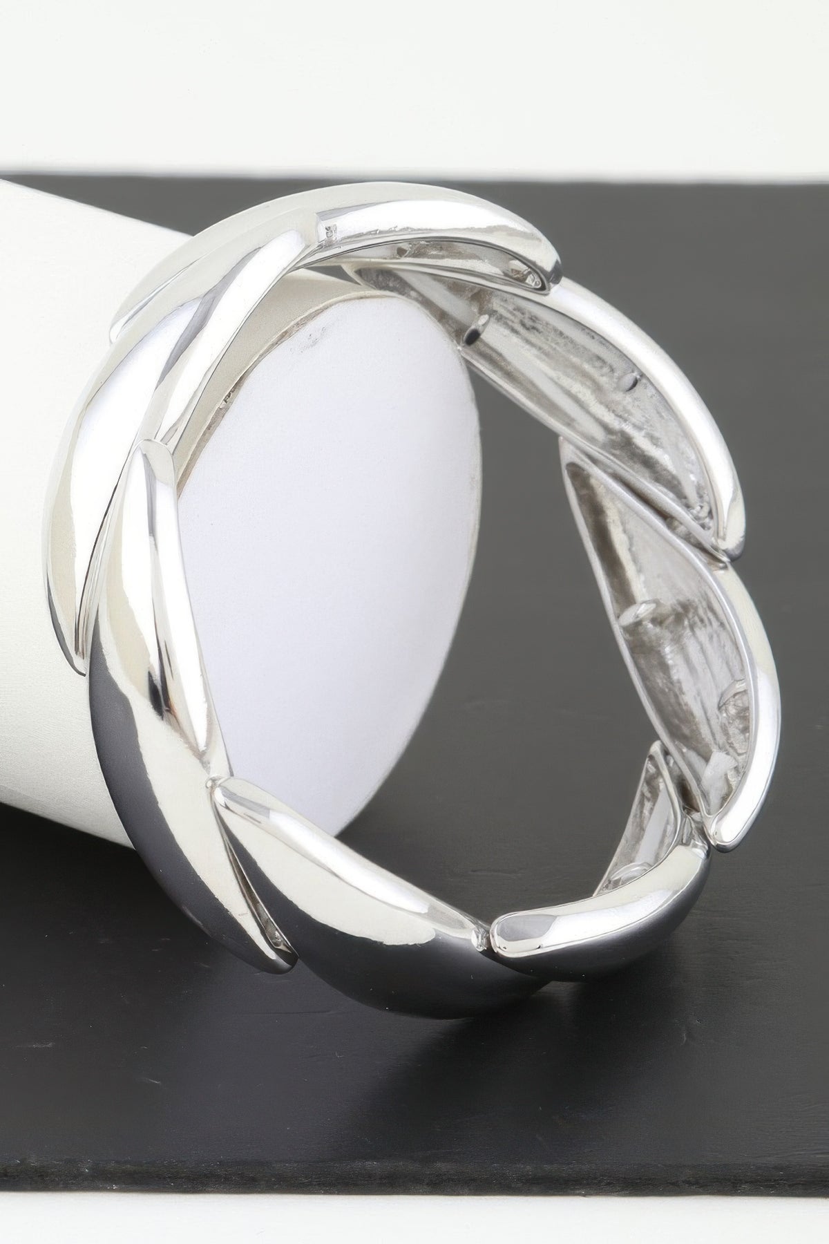 Shiny Overlapping Leaves Bracelet