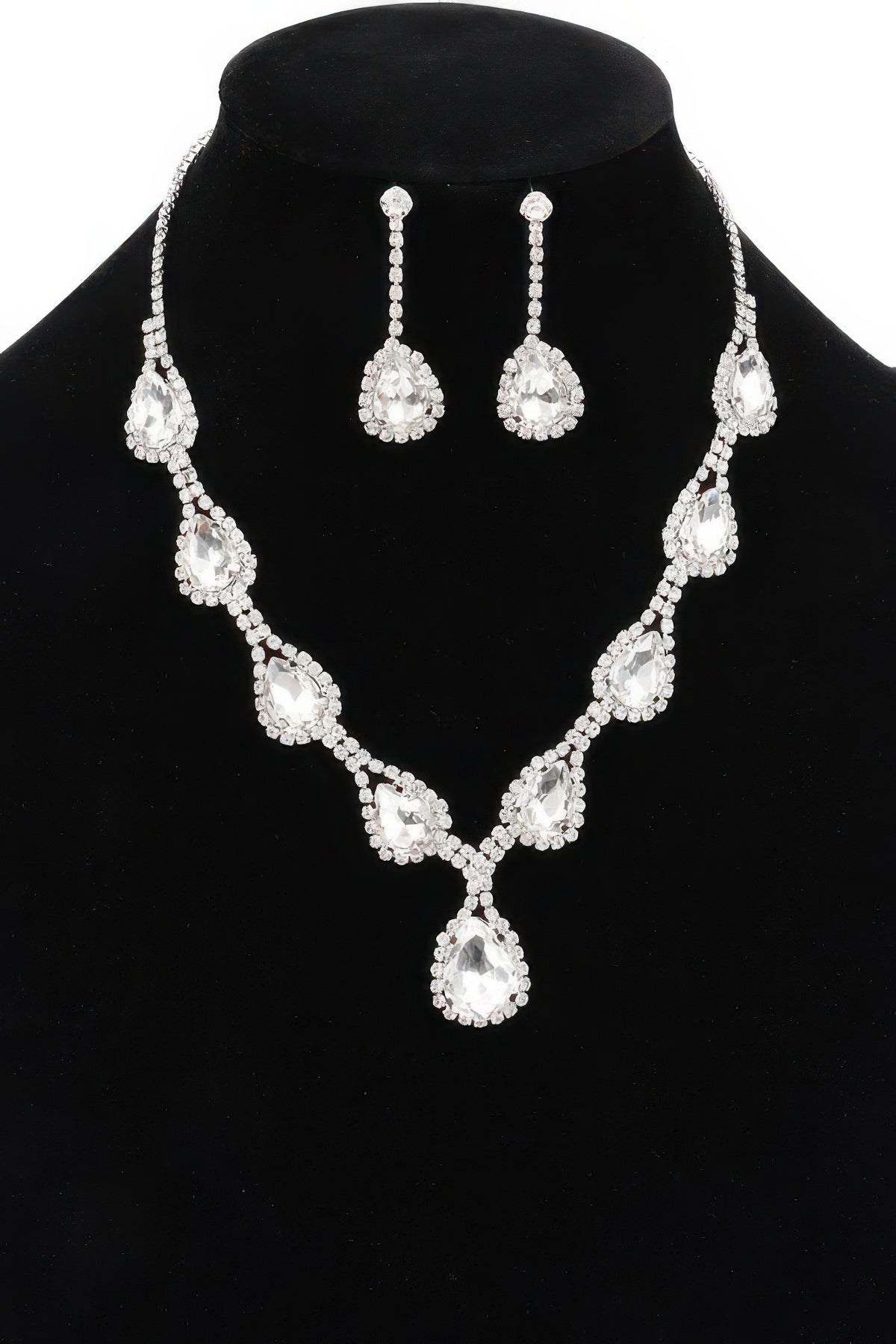 Rhinestone Necklace Set — Style 2