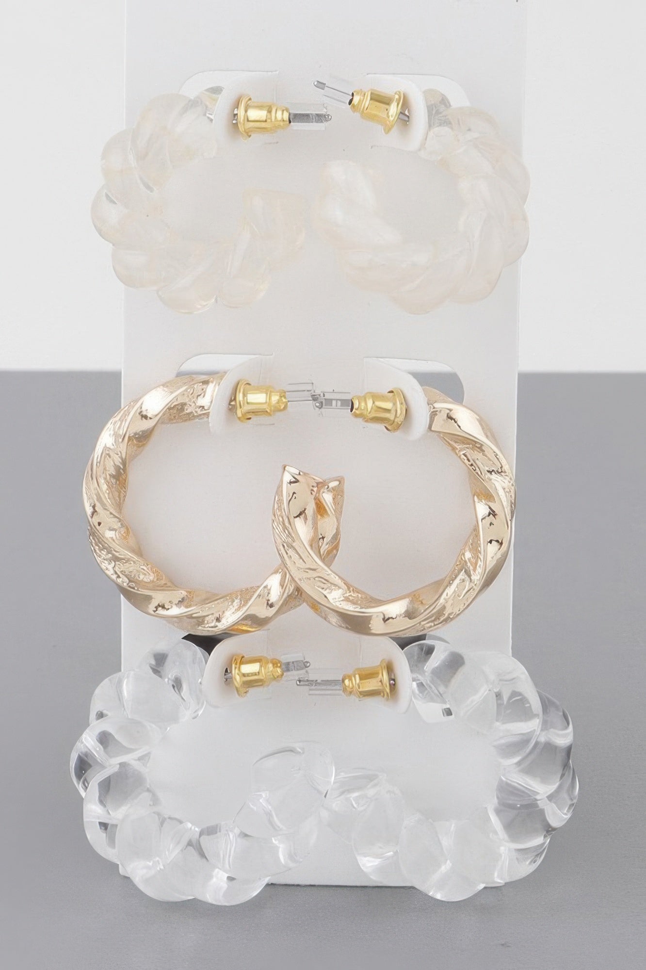 Multi Twisted Hoop Earrings Set — Style 2