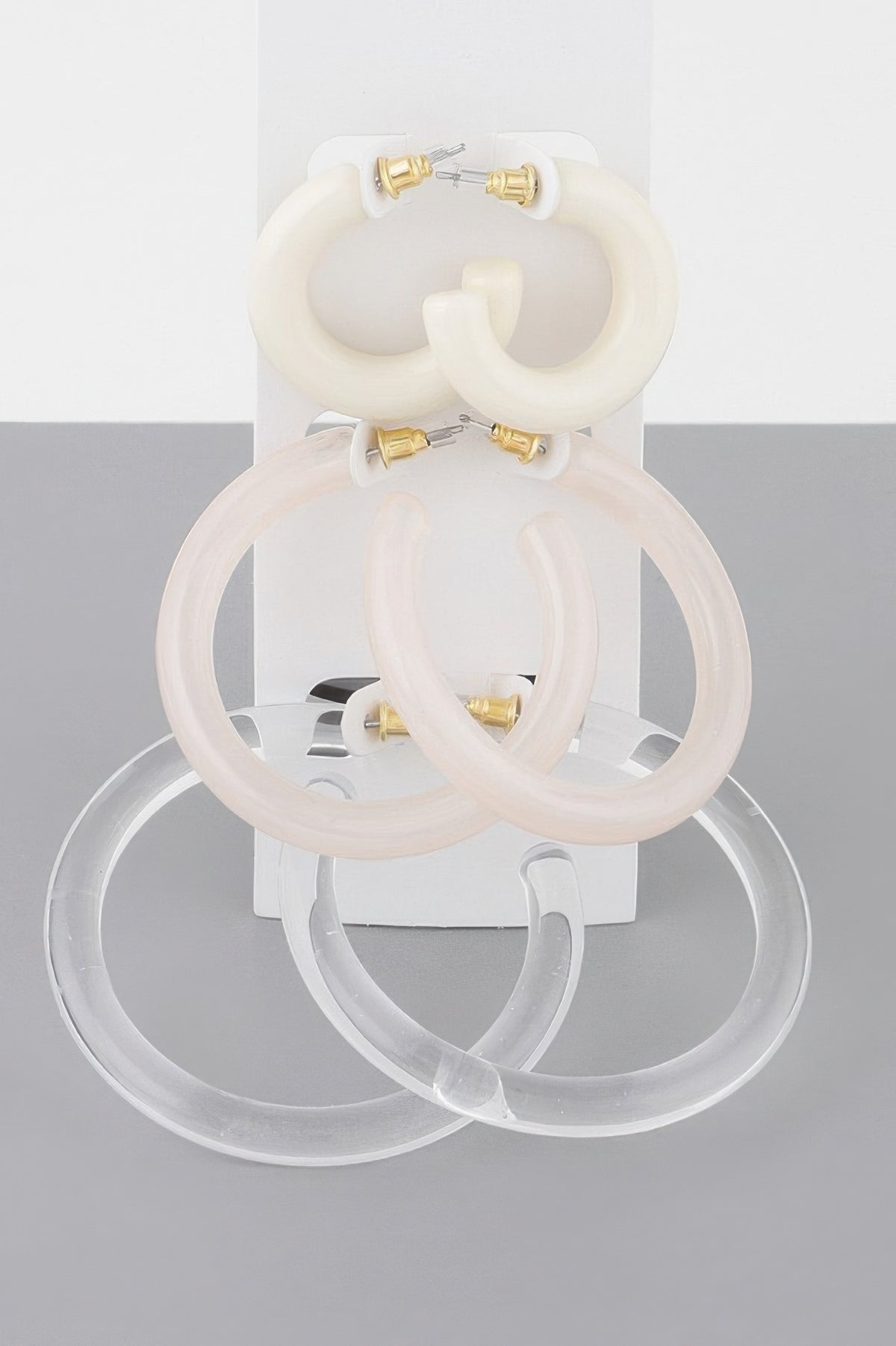 Multi Solid Hoop Earrings Set
