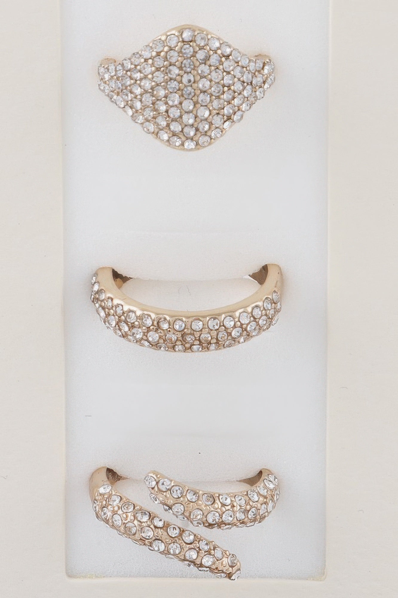 Rhinestone Rings Set