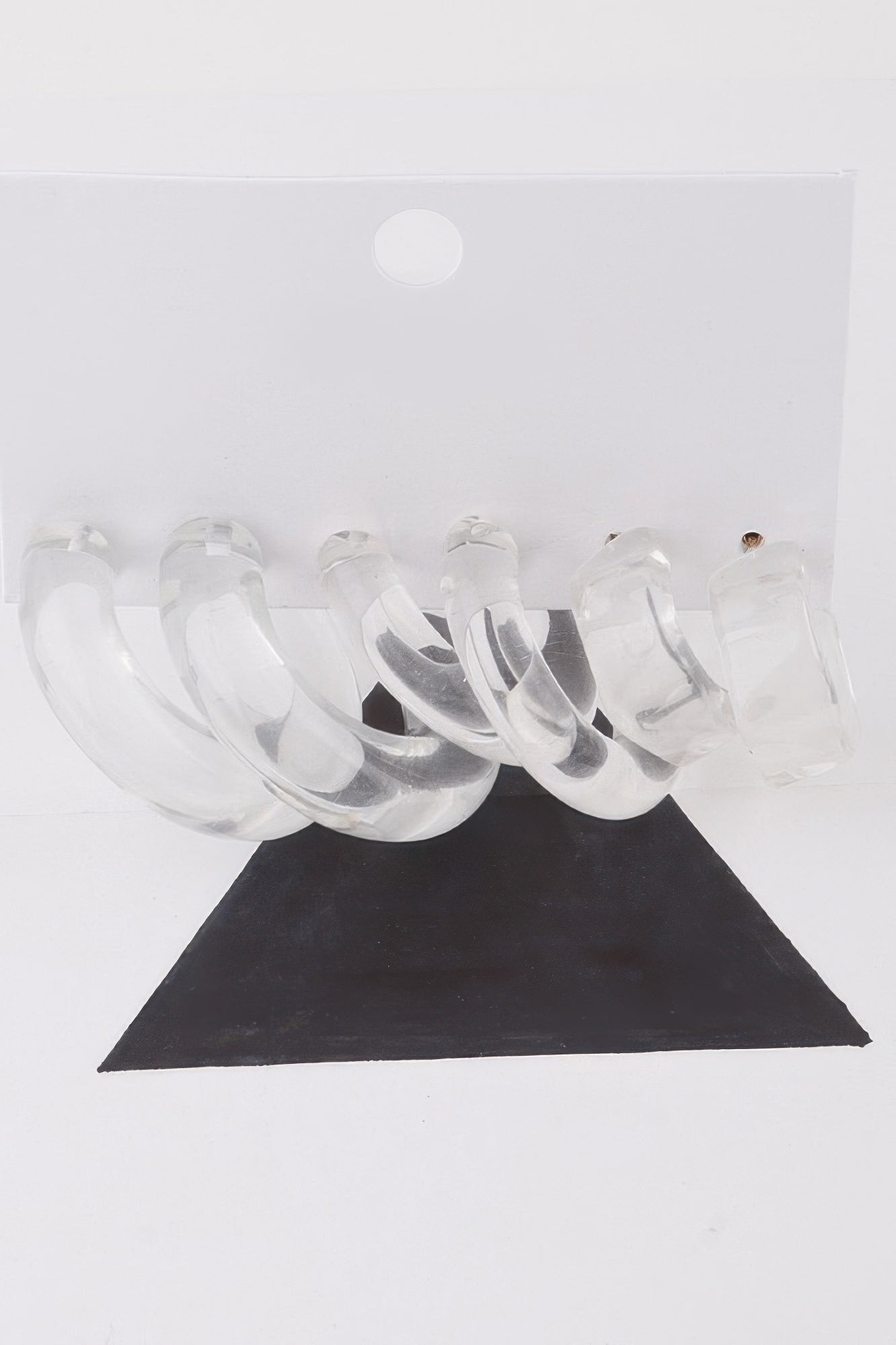 Two Toned Hoop Earrings Set