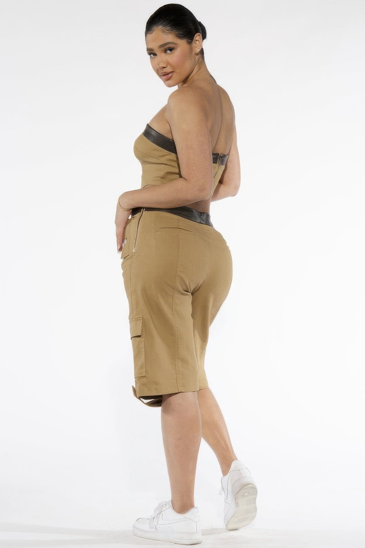 Utility Lace-up Cargo Bermuda Shorts