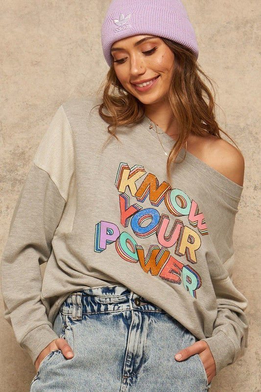 A French Terry Knit Graphic Sweatshirt — Style 2