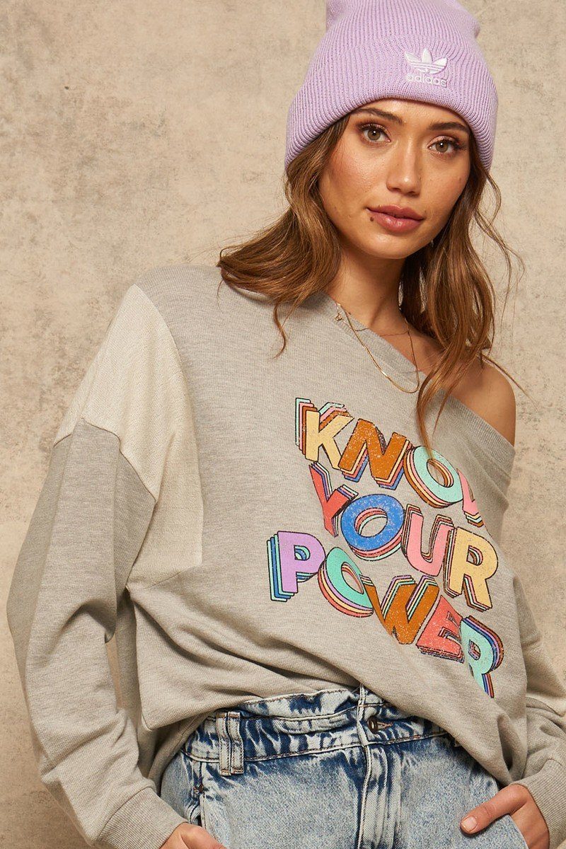A French Terry Knit Graphic Sweatshirt — Style 2
