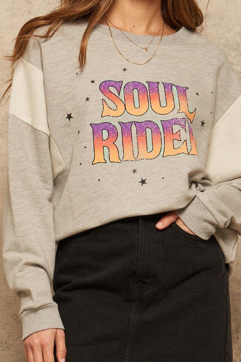 A French Terry Knit Graphic Sweatshirt — Style 1