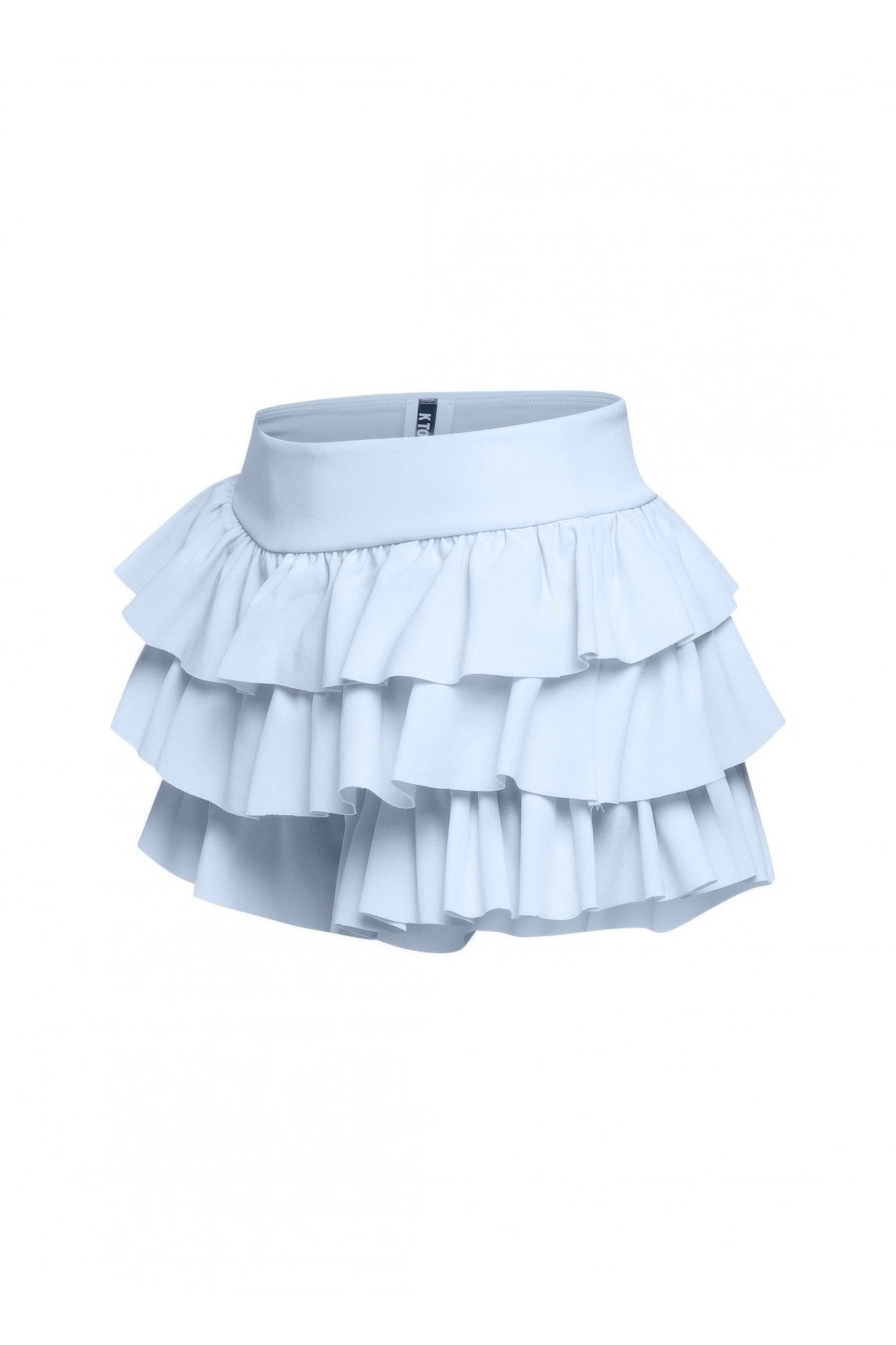 Plus Size Solid Ruffled Shorts