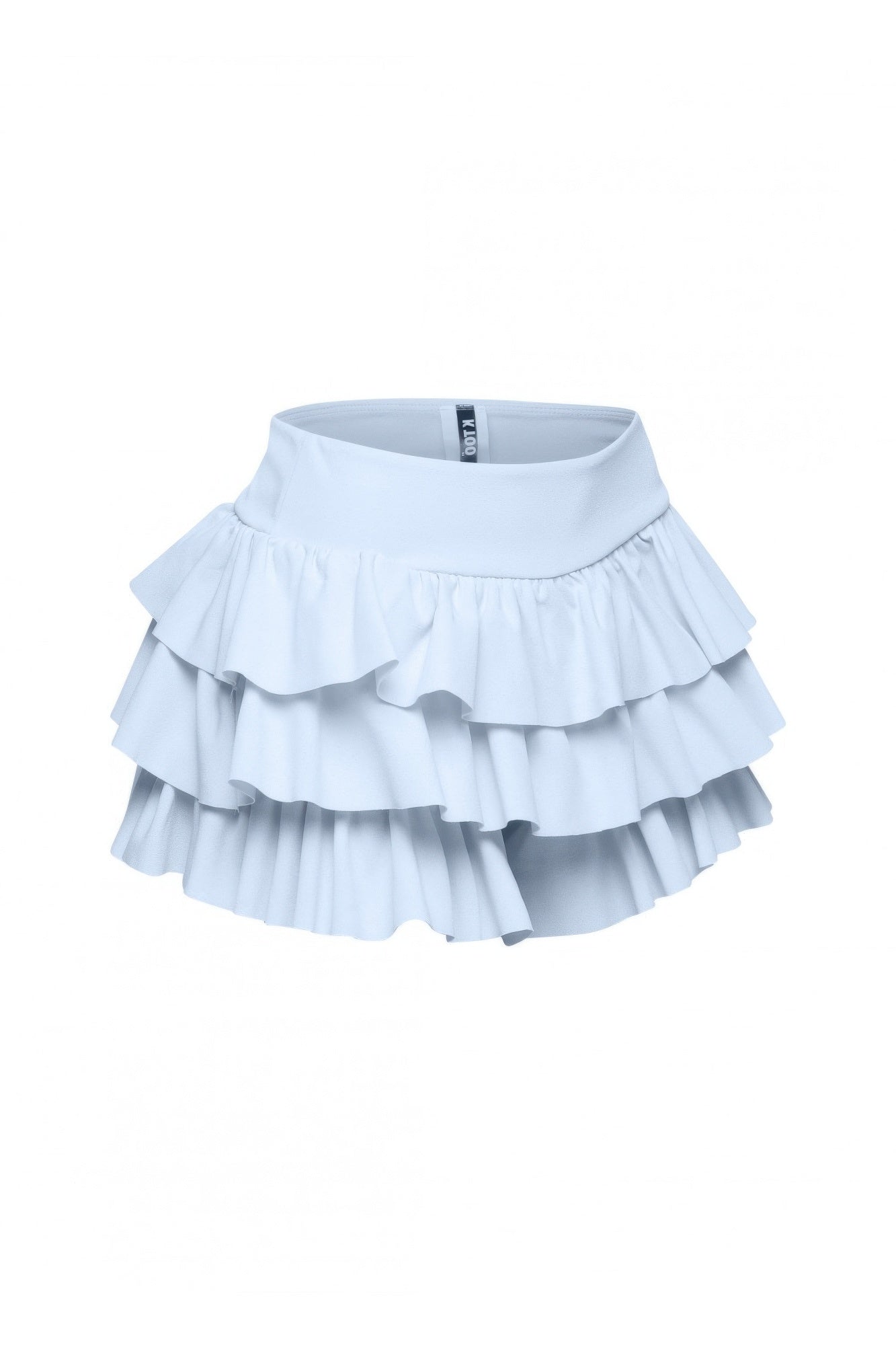 Plus Size Solid Ruffled Shorts