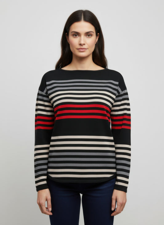Ninety Striped Sweater — Black