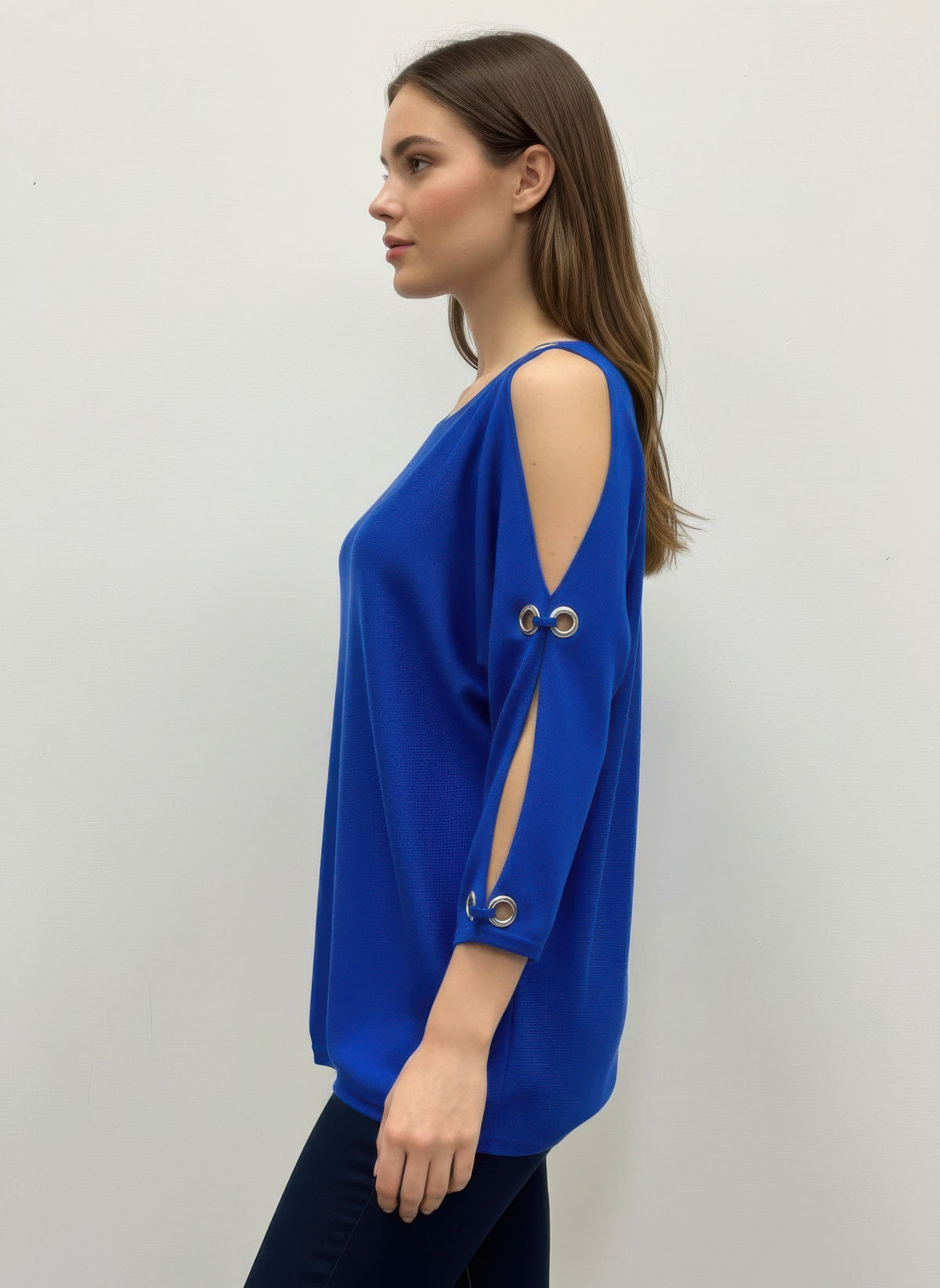 Cable & Gauge Pullover Sweater — Royal blue