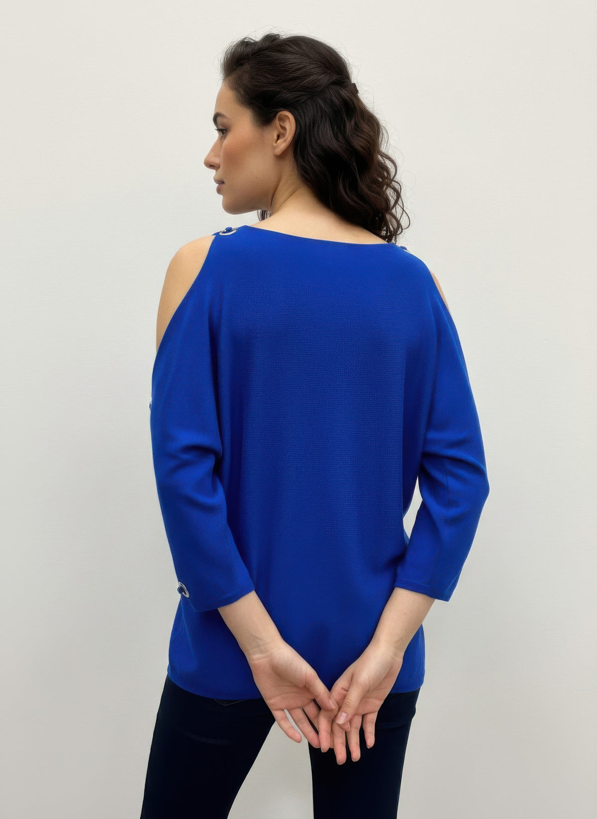 Cable & Gauge Pullover Sweater — Royal blue