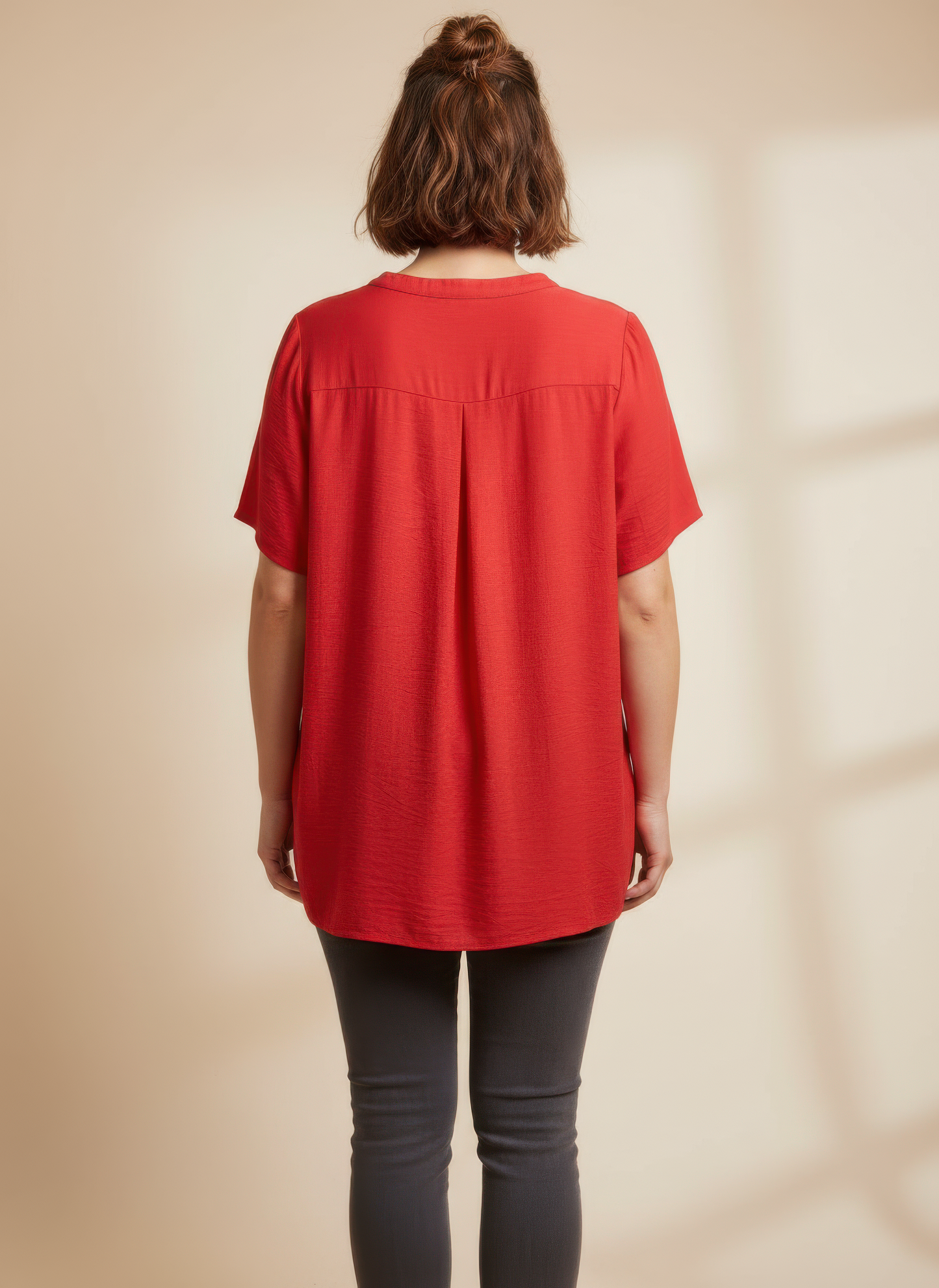 Zip-front Utility Pocket Knit Top