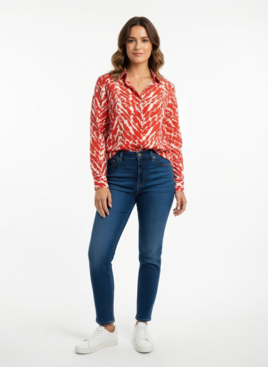 Zebra Print Button-up Shirt — Style 1