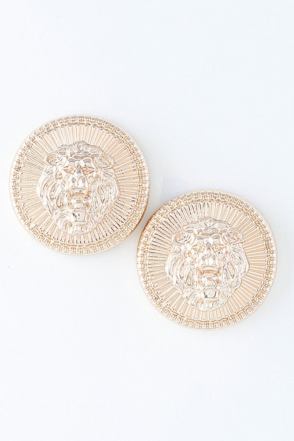 Grand Lion Emblem Earrings