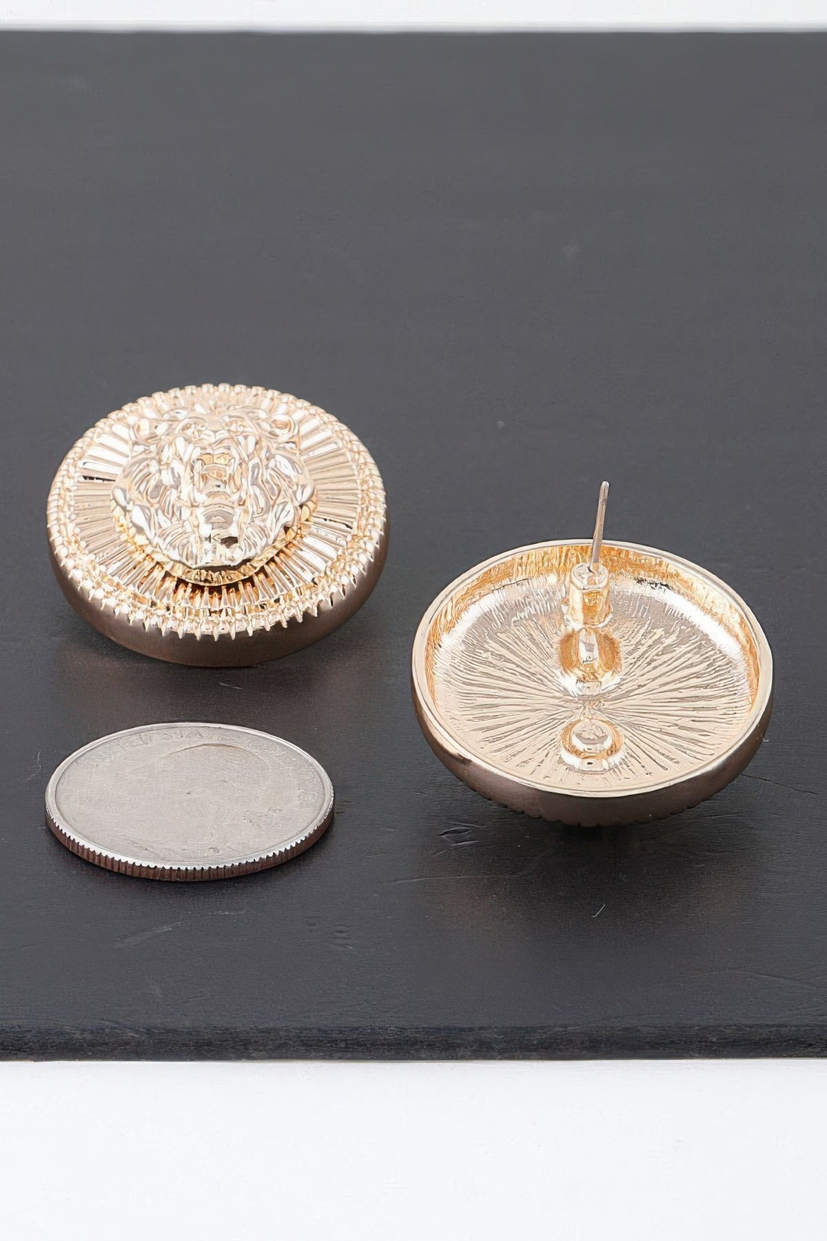 Grand Lion Emblem Earrings