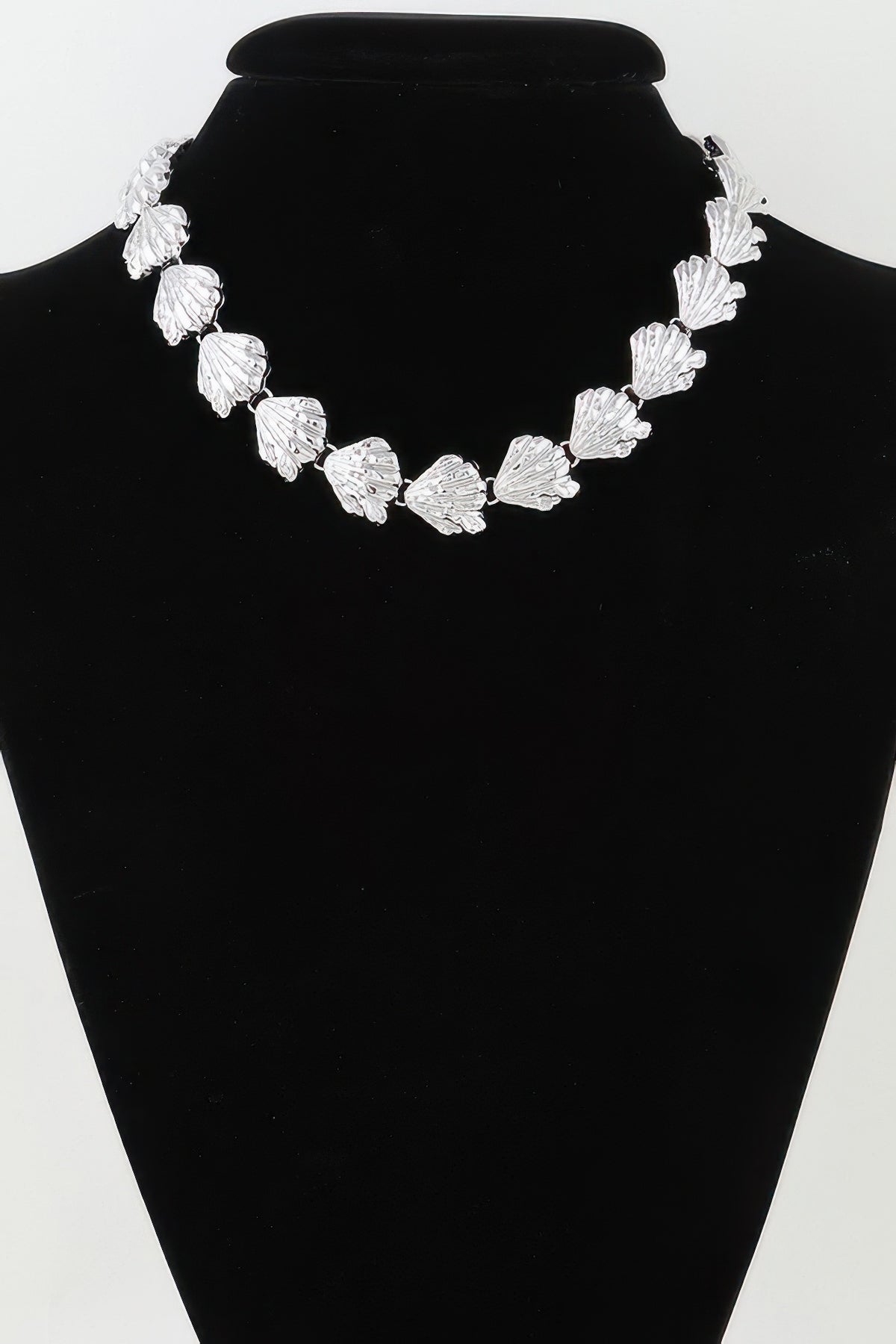 Hammered Sea Shell Charm Necklace