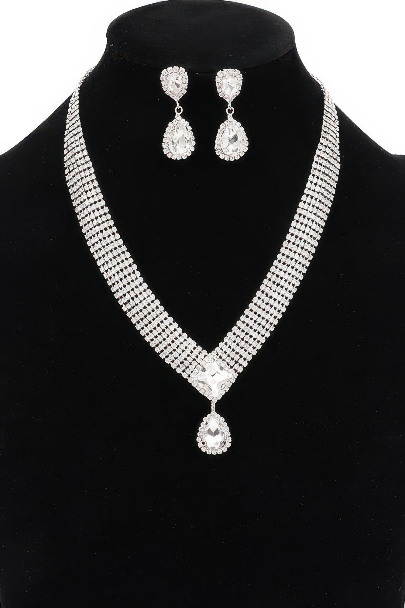 Rhinestone Necklace Set — Style 2