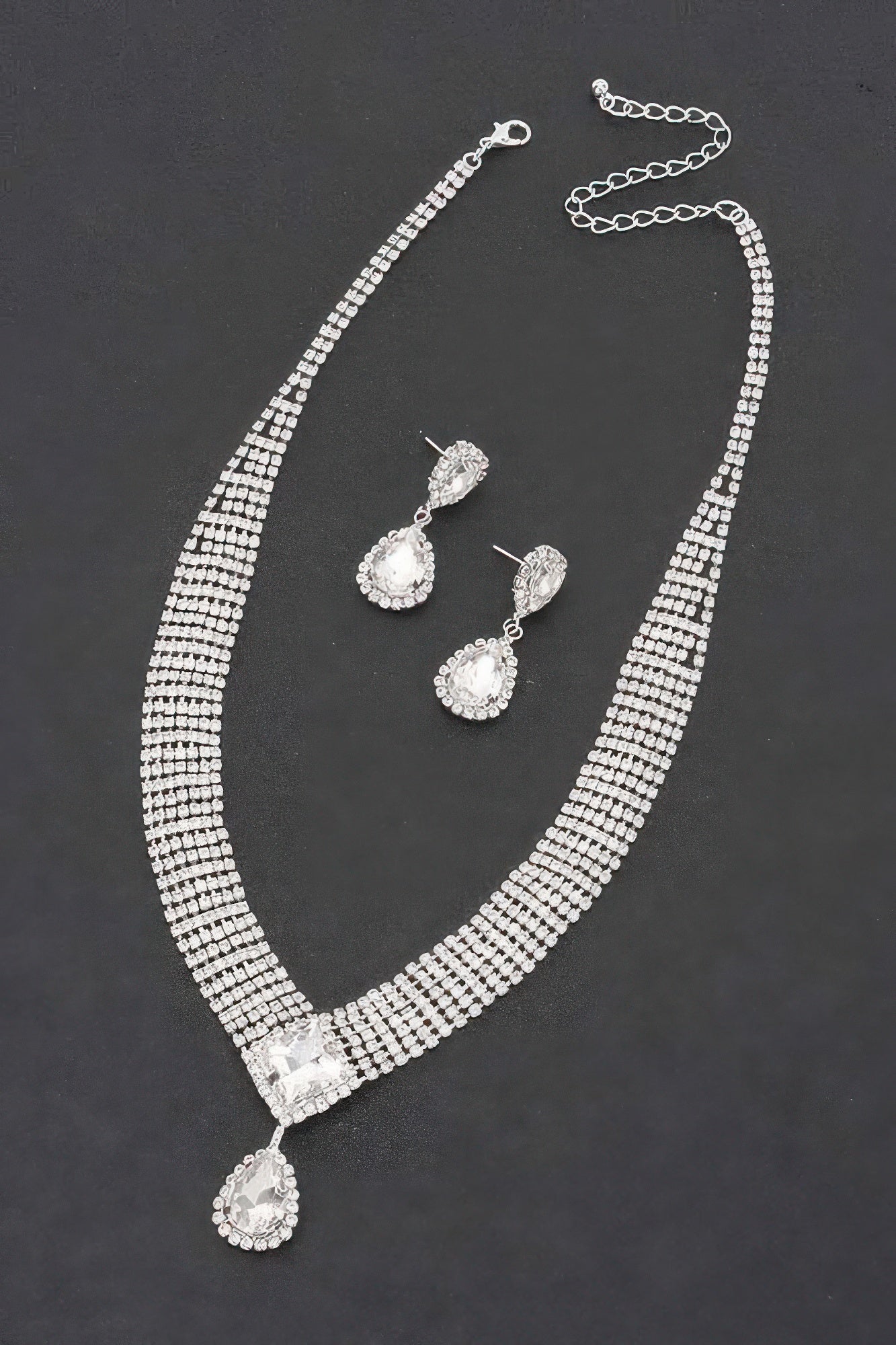 Rhinestone Necklace Set — Style 2
