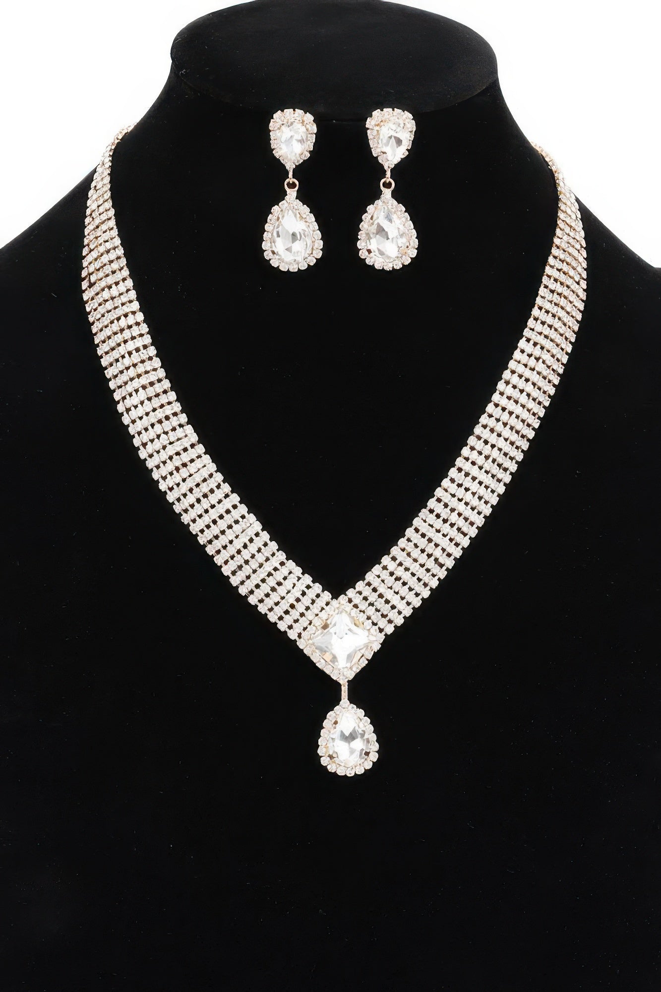 Rhinestone Necklace Set — Style 2