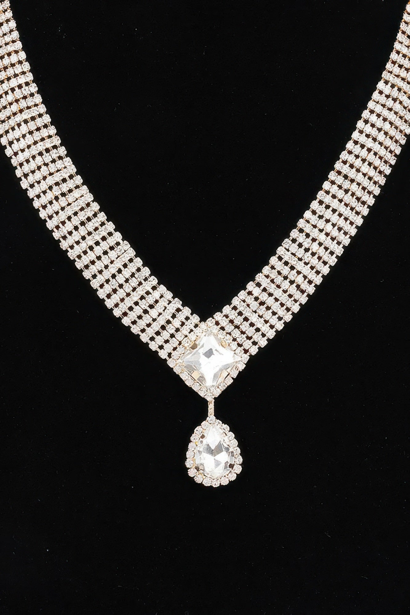 Rhinestone Necklace Set — Style 2