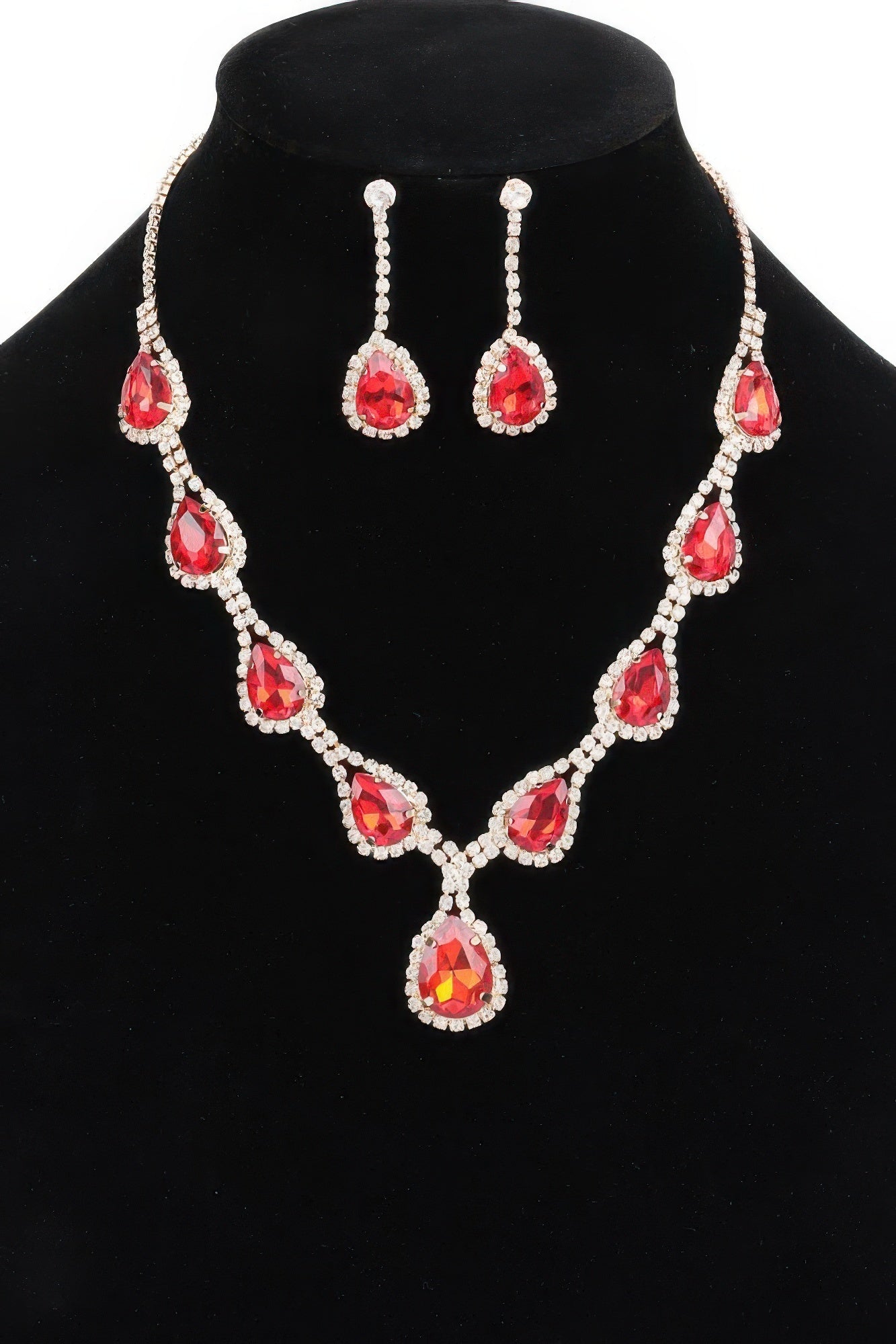 Rhinestone Necklace Set — Style 1