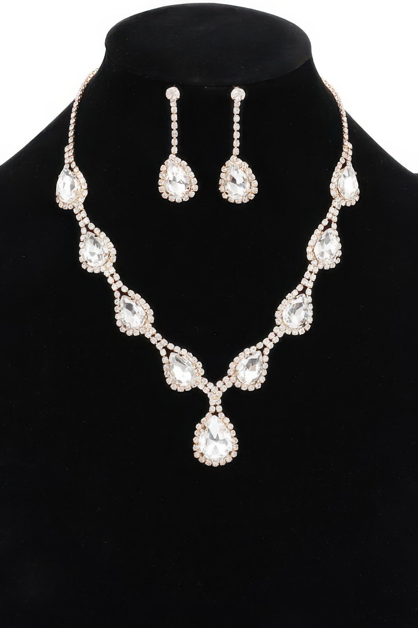 Rhinestone Necklace Set — Style 1