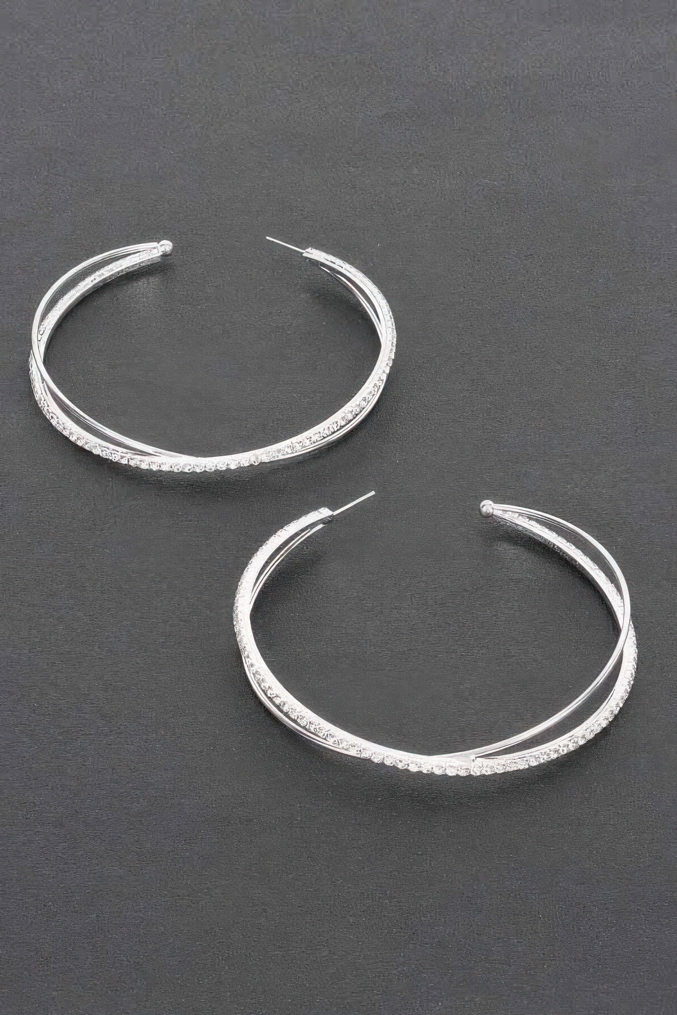 Rhinestone Hoop Earring