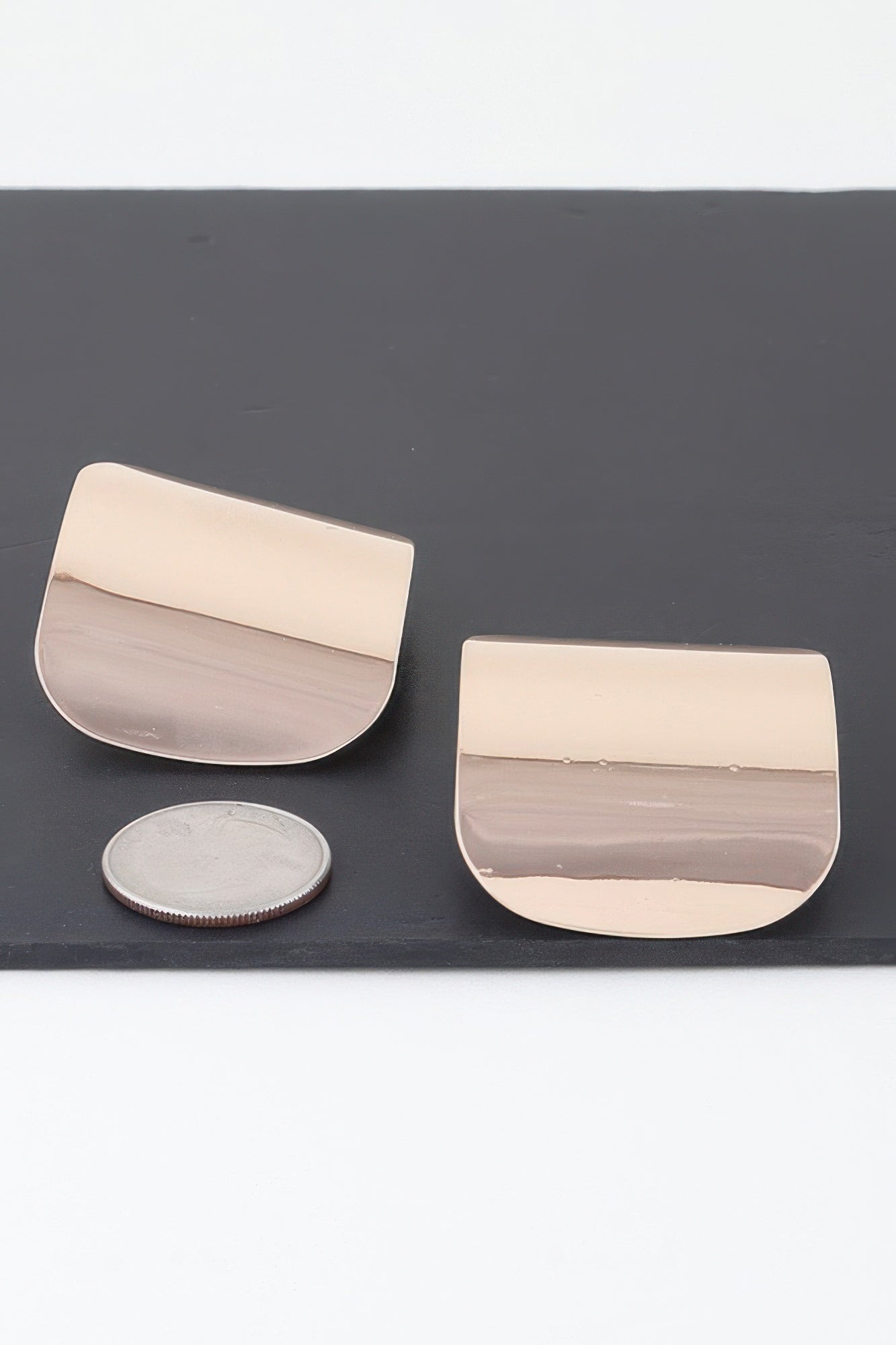 Modern Shiny Plate Earrings
