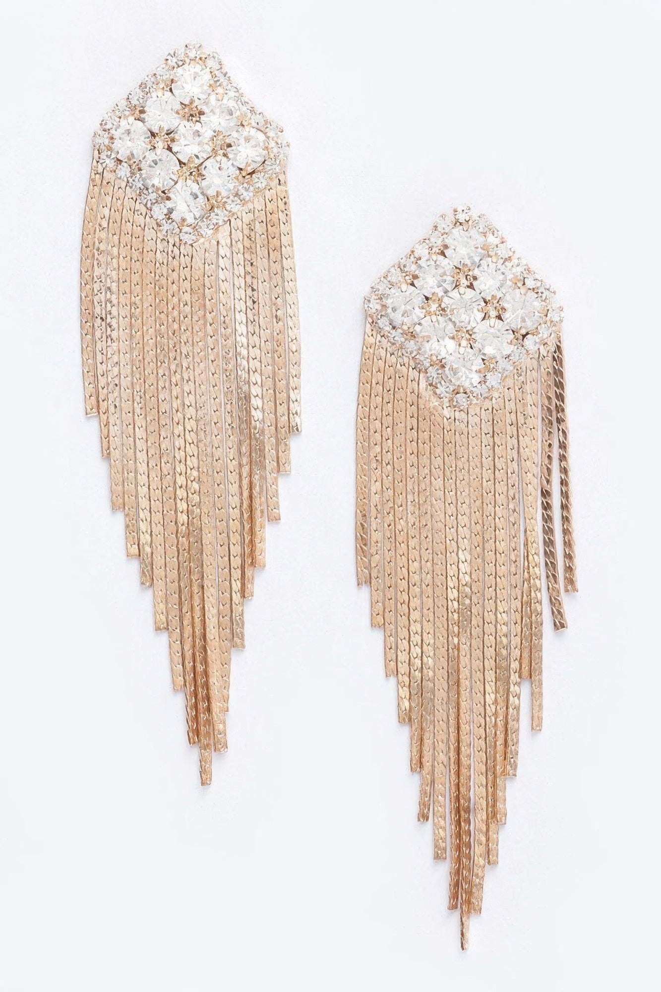 Rhinestone Fringe Earring — Style 2