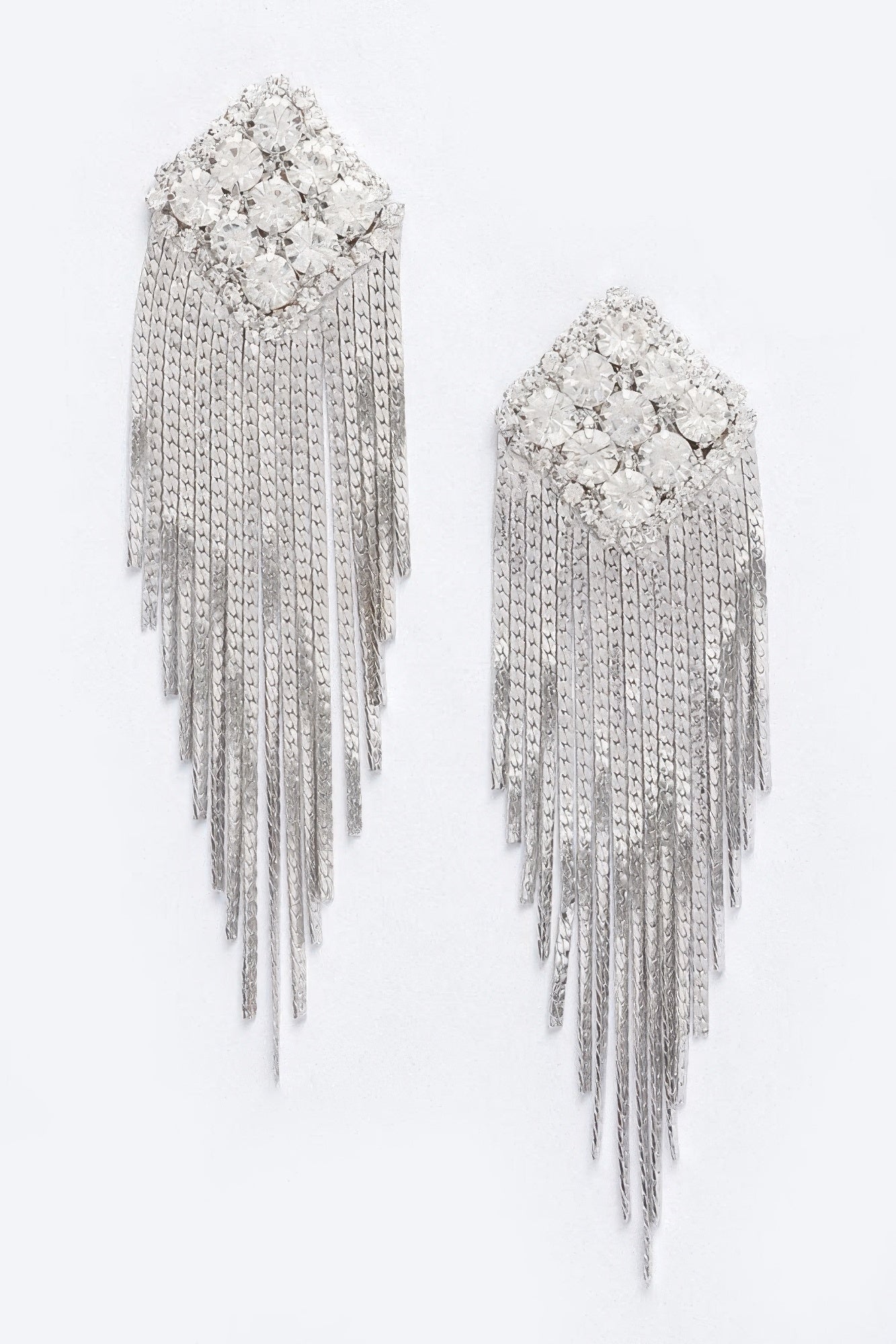 Rhinestone Fringe Earring — Style 2