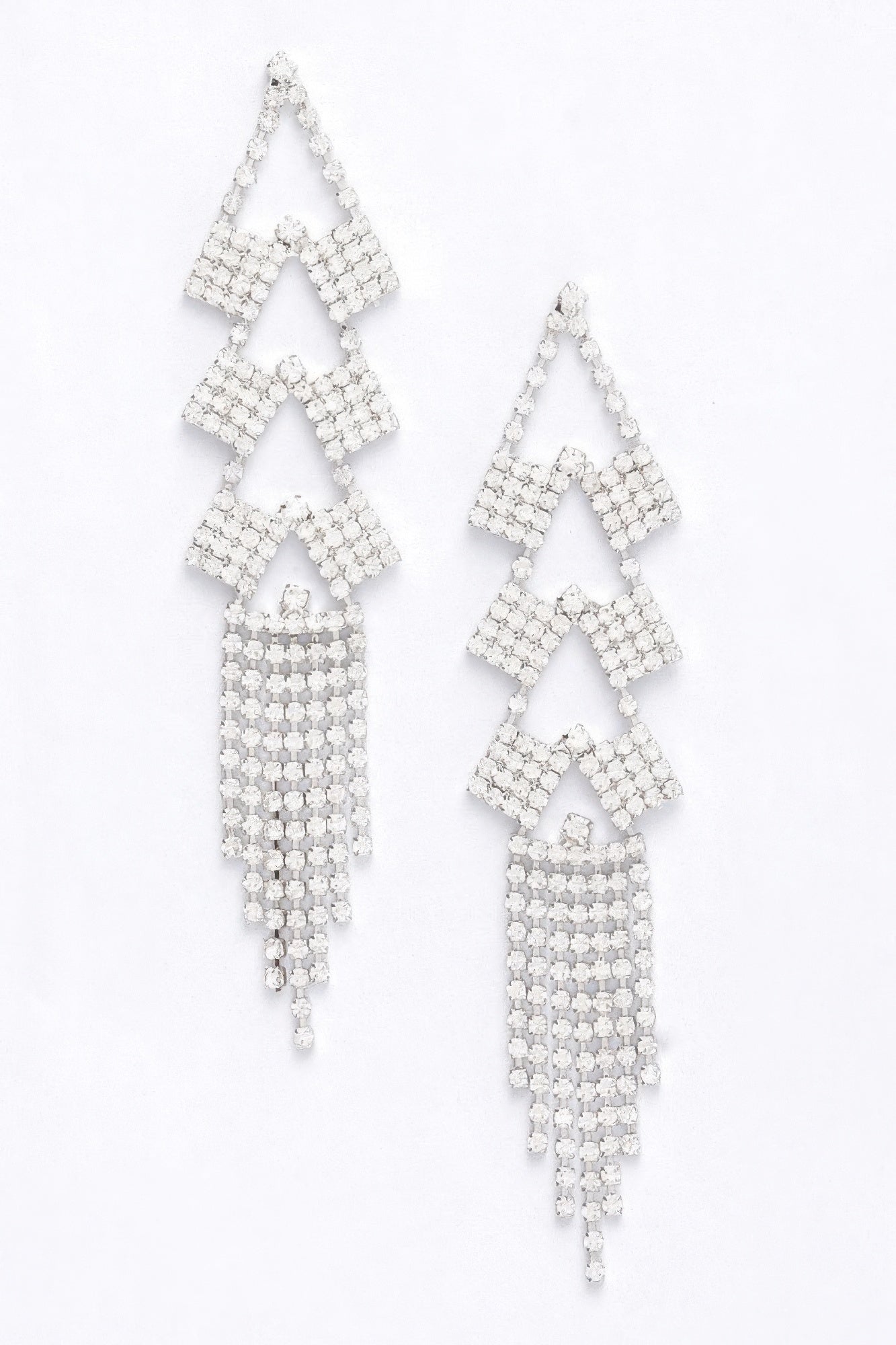 Rhinestone Fringe Earring