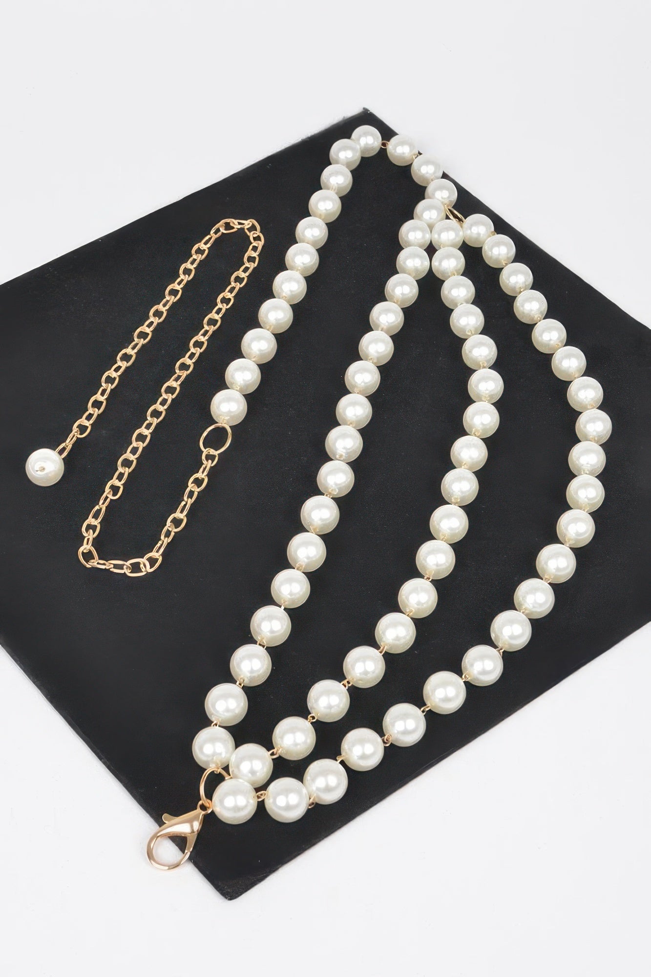 Multi Layered Pearl Chain Belt