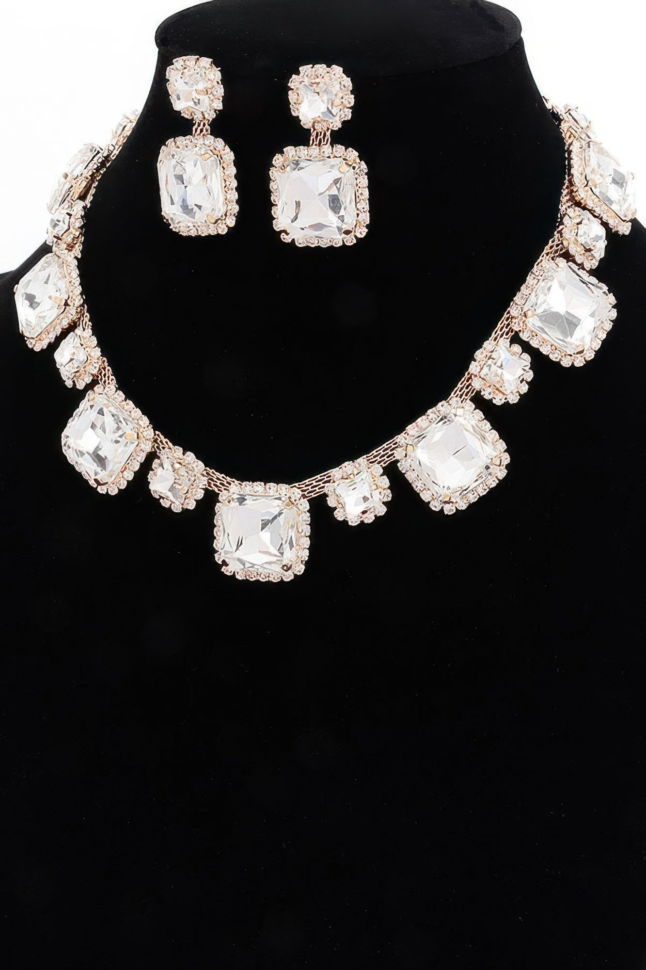 Rhinestone Party Necklace Set