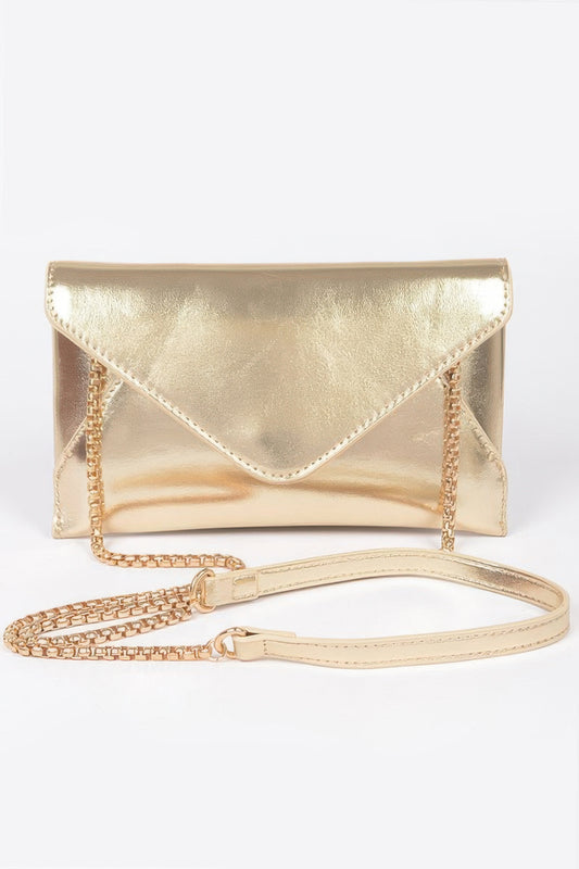 Metallic Small Envelope Clutch