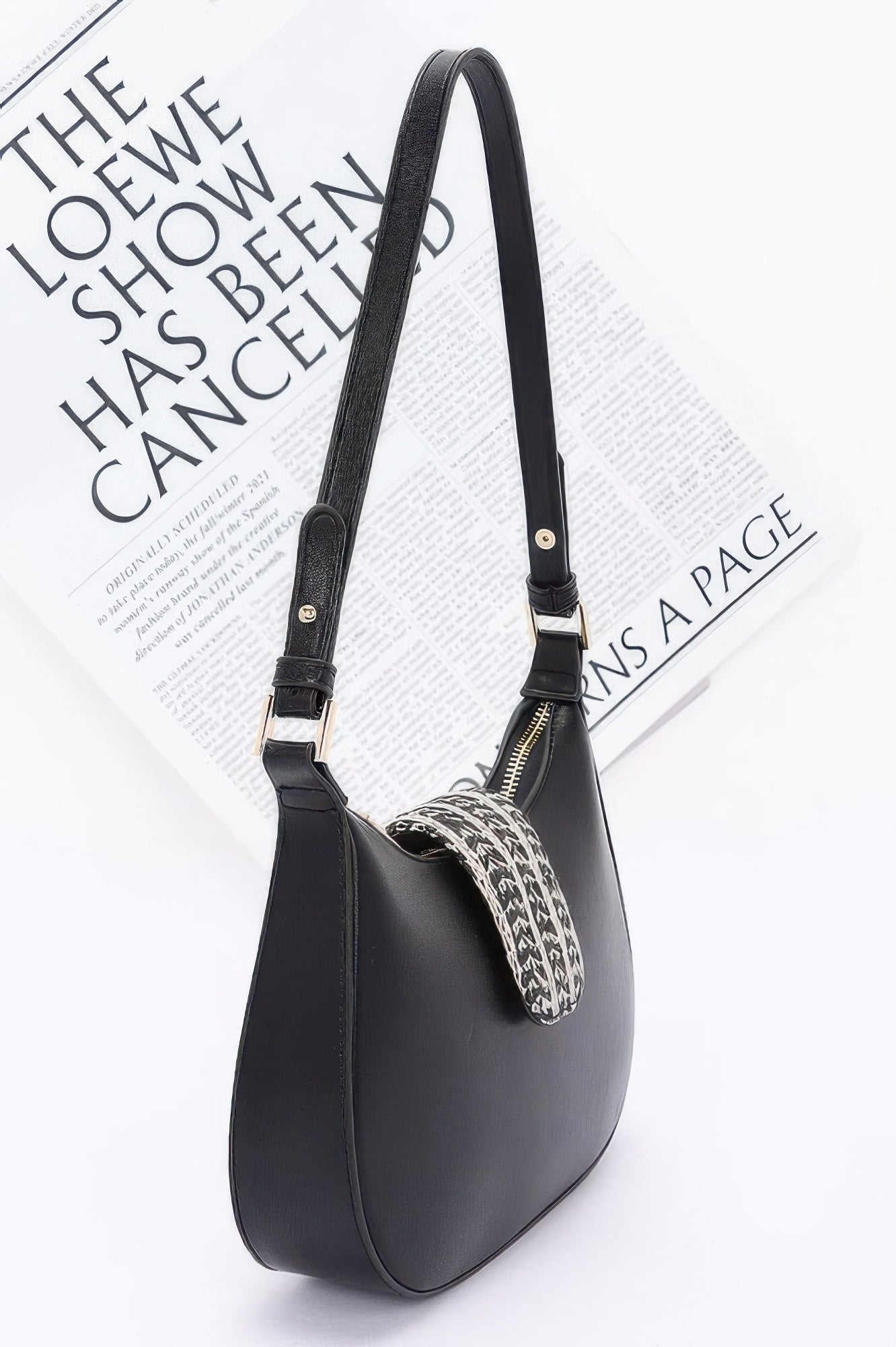 Faux Leather Hobo Bag
