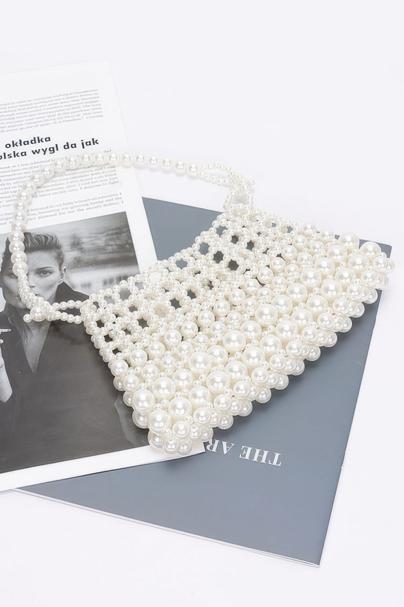 Faux Pearl Elegance Clutch