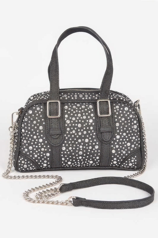 Denim Hot Fix Crossbody Bag