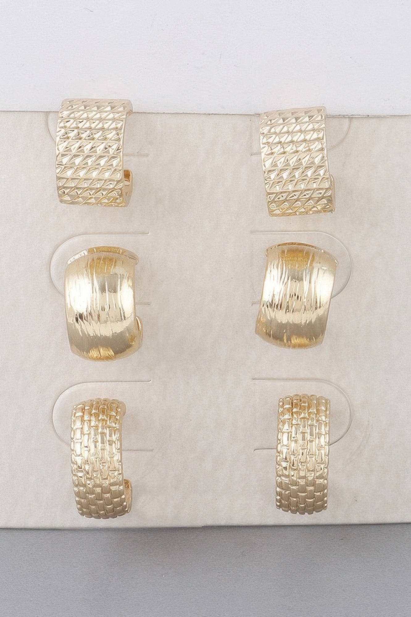 Multi Bulky Hoop Earrings Set — Style 1