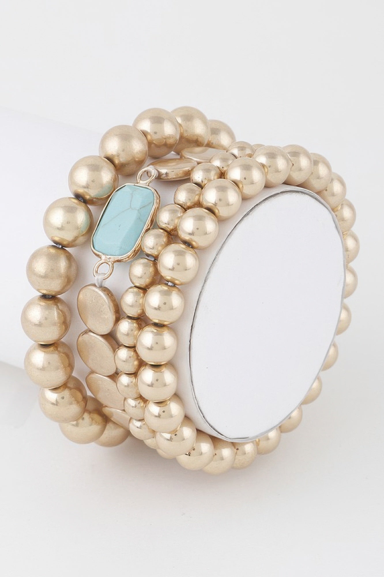 Stone Pendant Beaded Bracelet