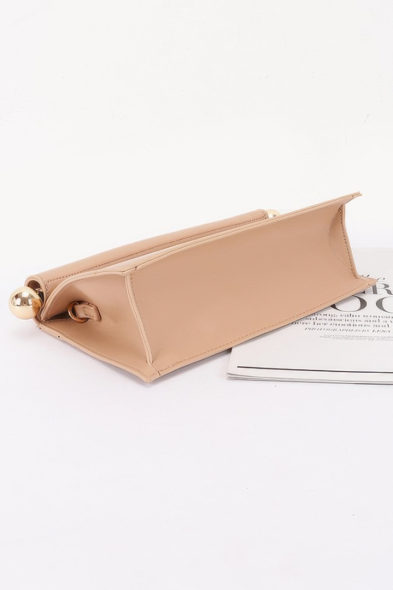 Roll-top Sphere Accent Chain Clutch