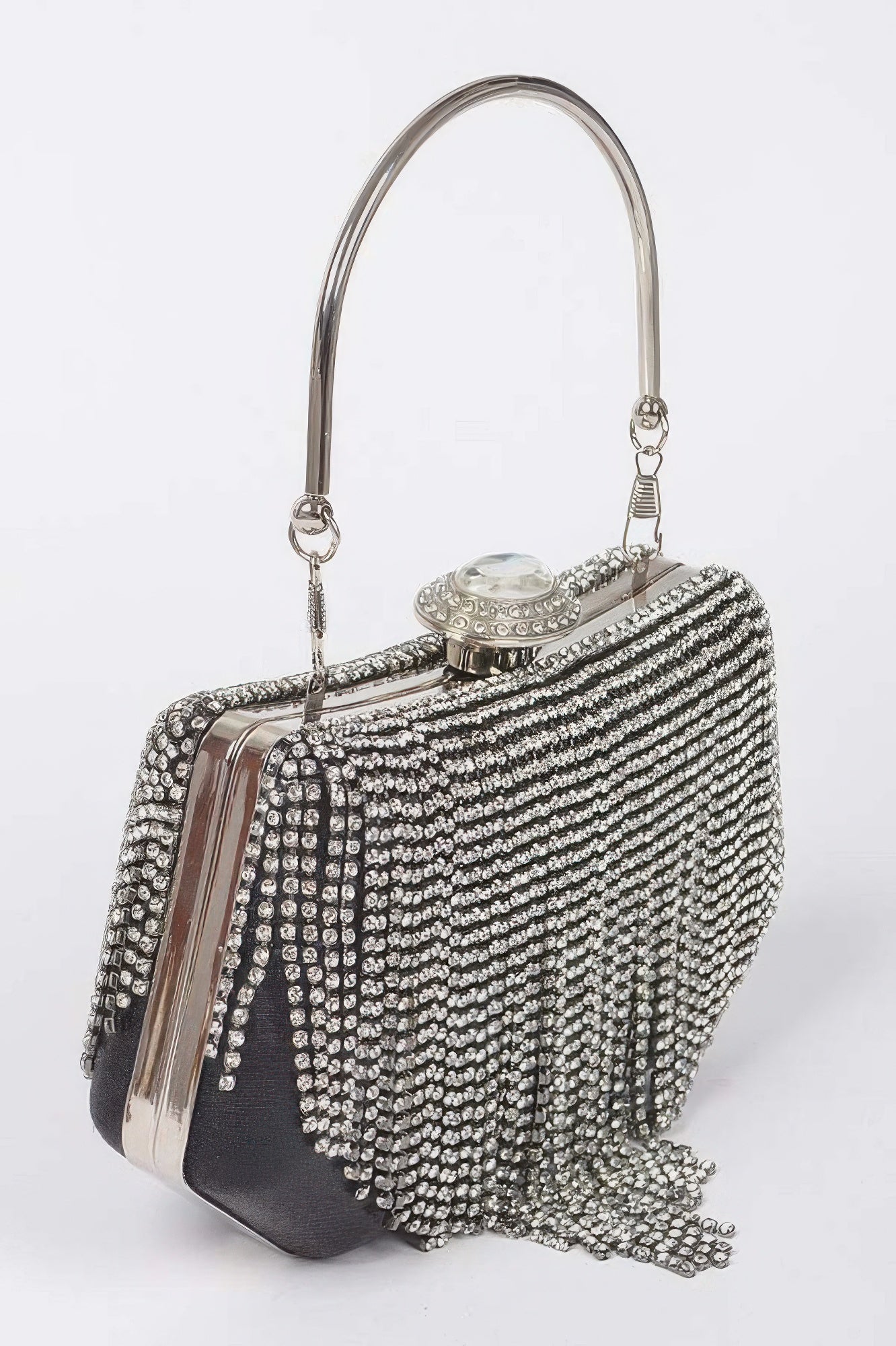 Rhinestone Fringe Party Cluth