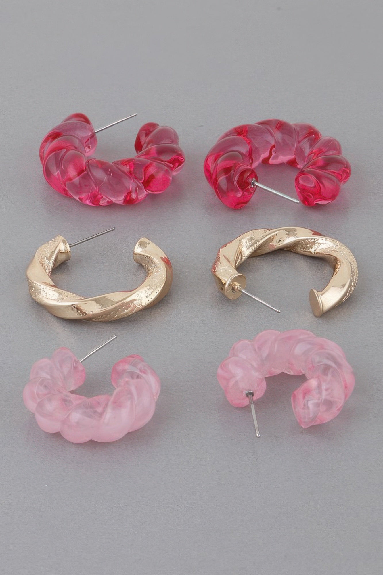 Multi Twisted Hoop Earrings Set — Style 2