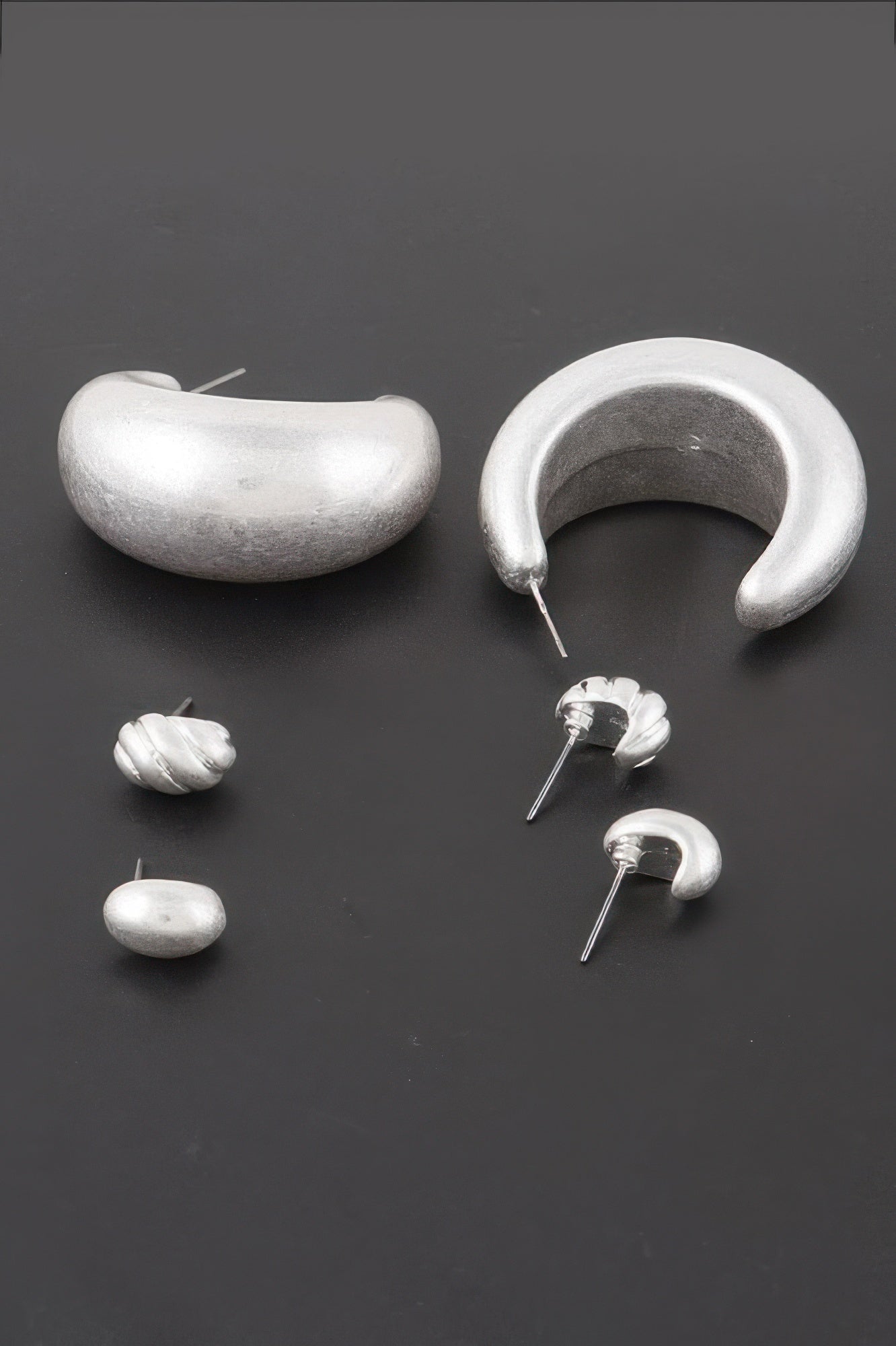Textured Seashell Earrings Set