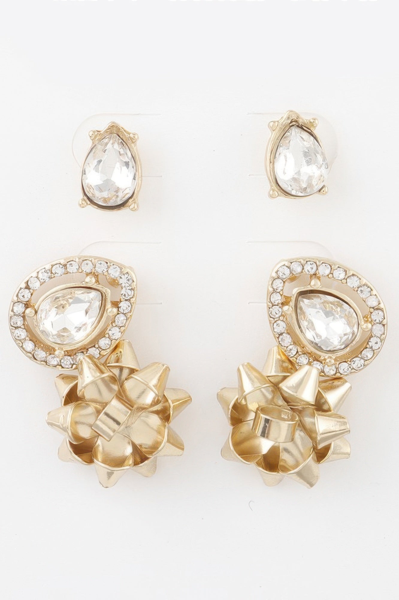 Jeweled Teardrop Gift Earring Set