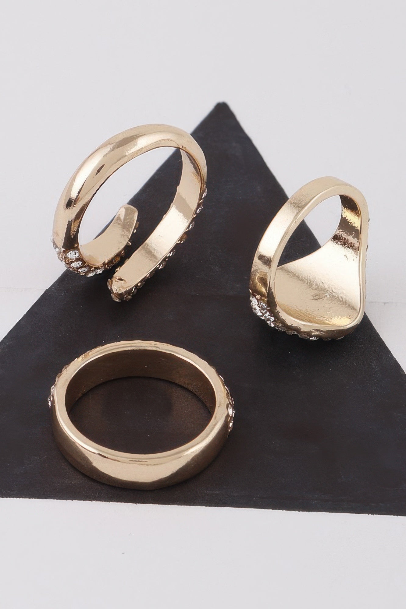 Rhinestone Rings Set