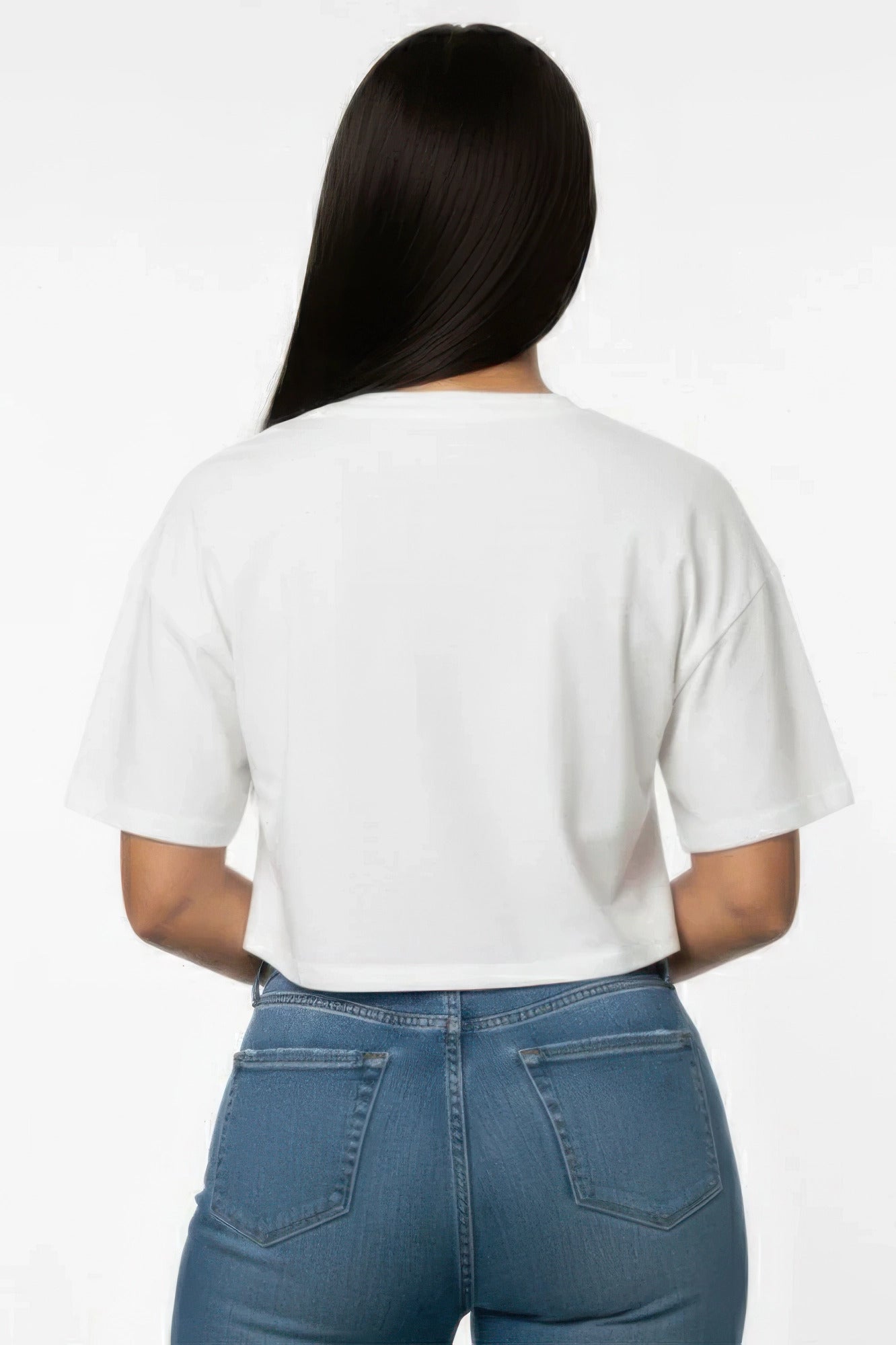 Women's Premium Short Sleeve Round Neck Basic Crop Top